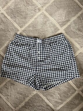 Happily Grey Gingham High-Rise Boxer shorts